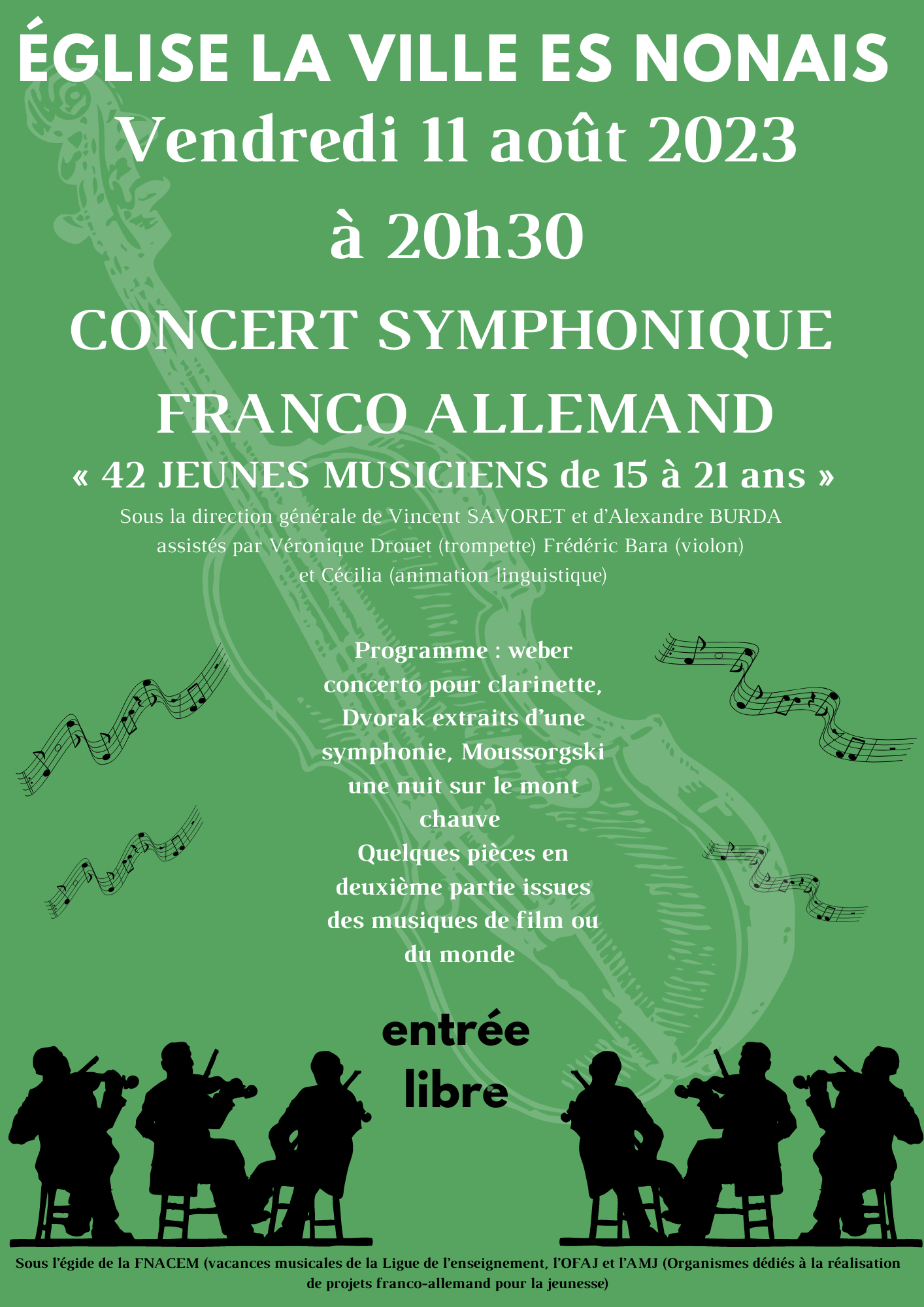 Vendredi 11 août : concert Franco-allemand