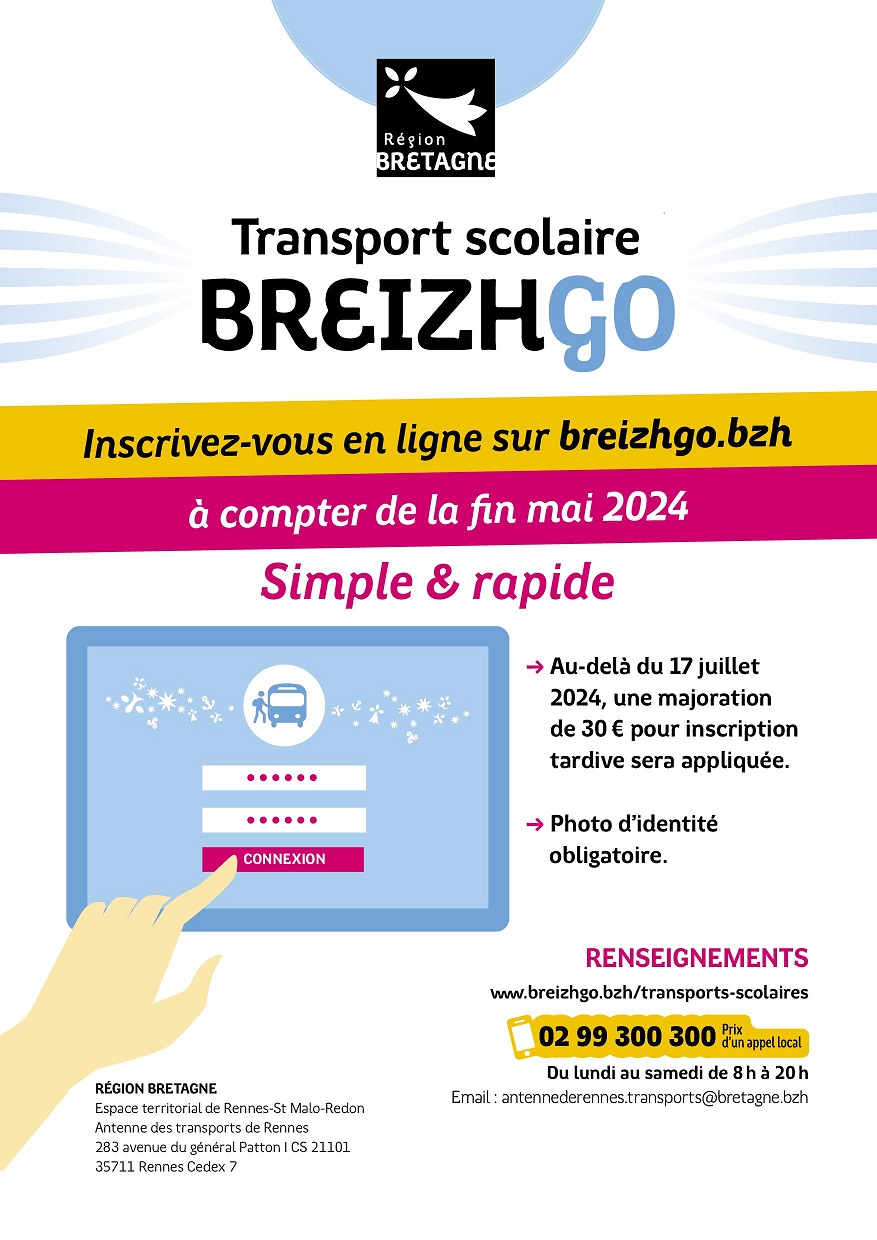 BREIZH GO : transport scolaire 2024-2025