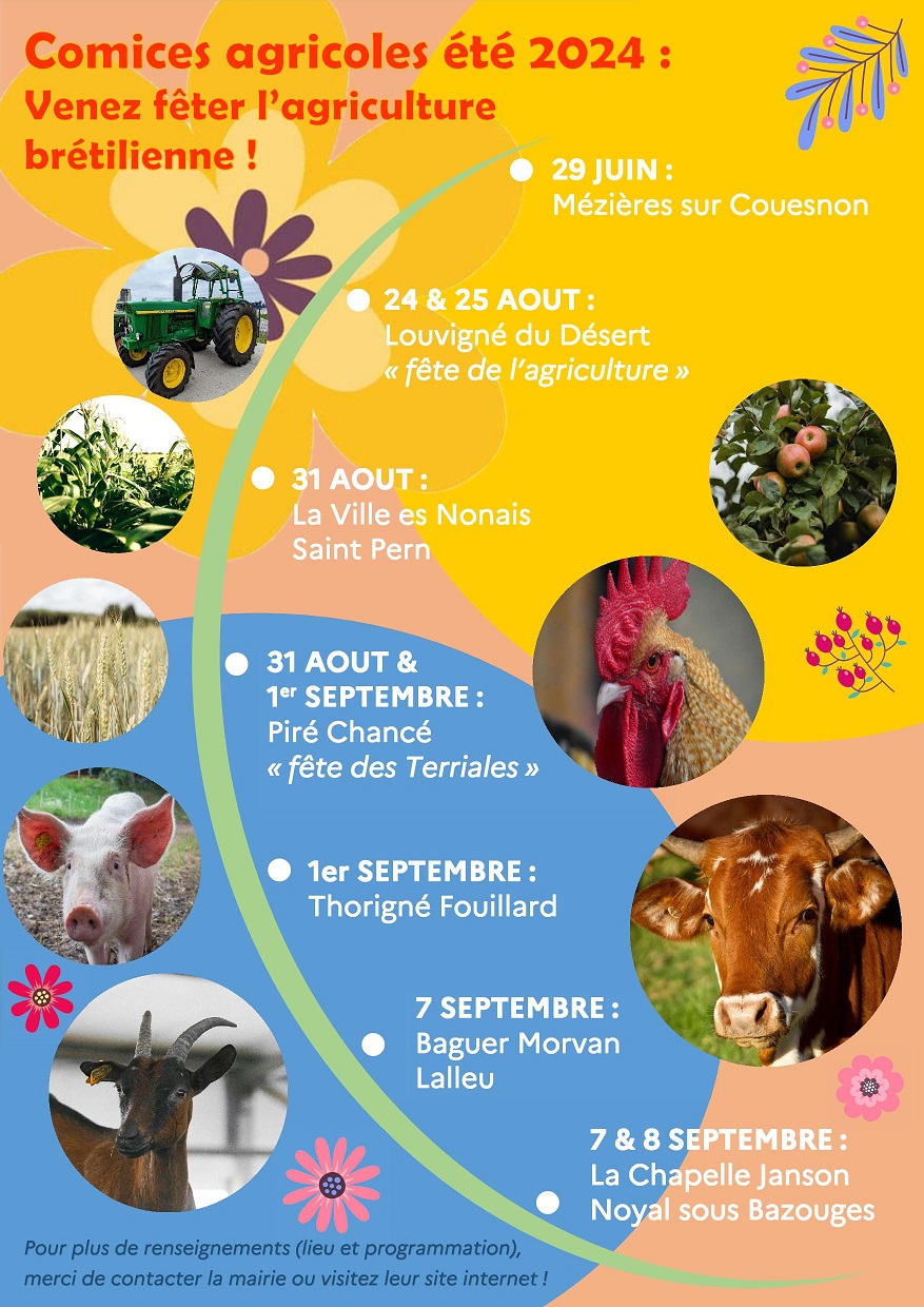 Agenda des Comices Agricoles de cet été !