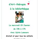 Bilbliothèque : atelier mensuel l’art thérapie