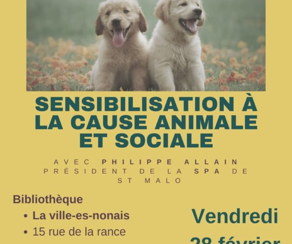 Bibliothèque : soirée rencontres et partages sur la sensibilisation à la cause animale et sociale