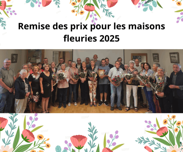 Remise des prix des maisons fleuries