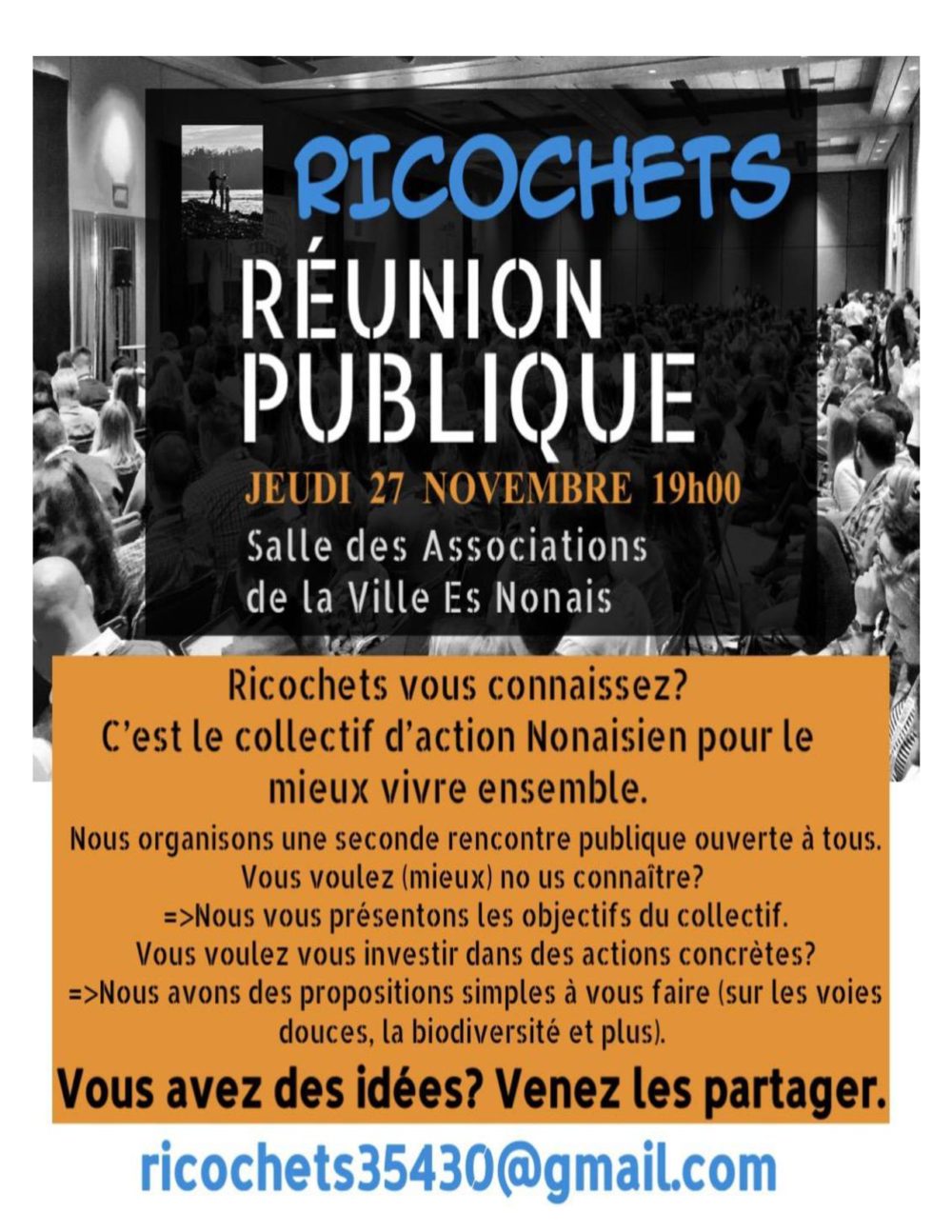 Les Ricochets : réunion publique