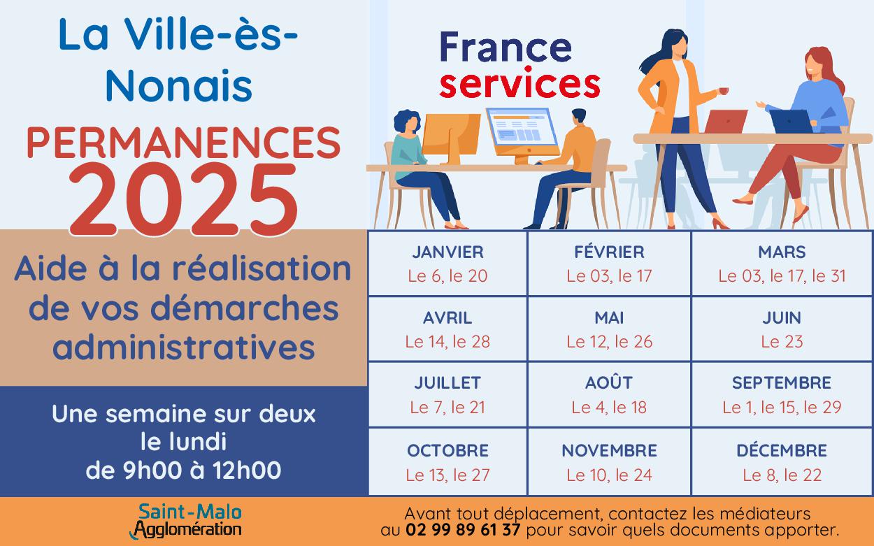 Nouvelles dates permanences FRANCE SERVICE