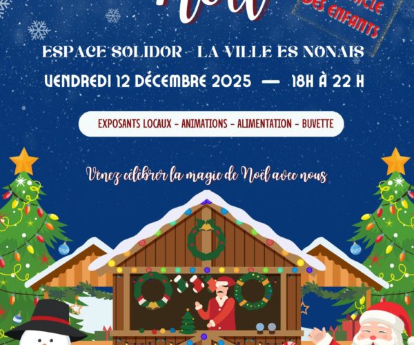 Association des parents d’élèves de La Ville es Nonais : Marché de Noël
