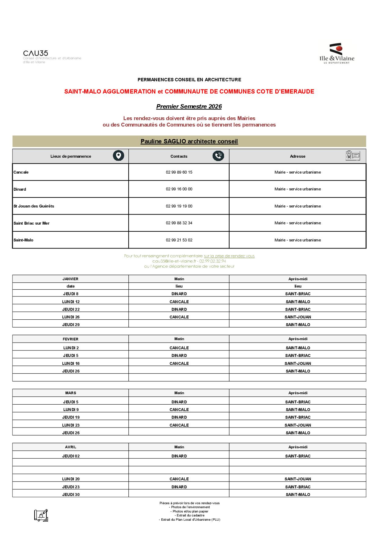 Urbanisme : les permanences de l&rsquo;architecte conseil 2026