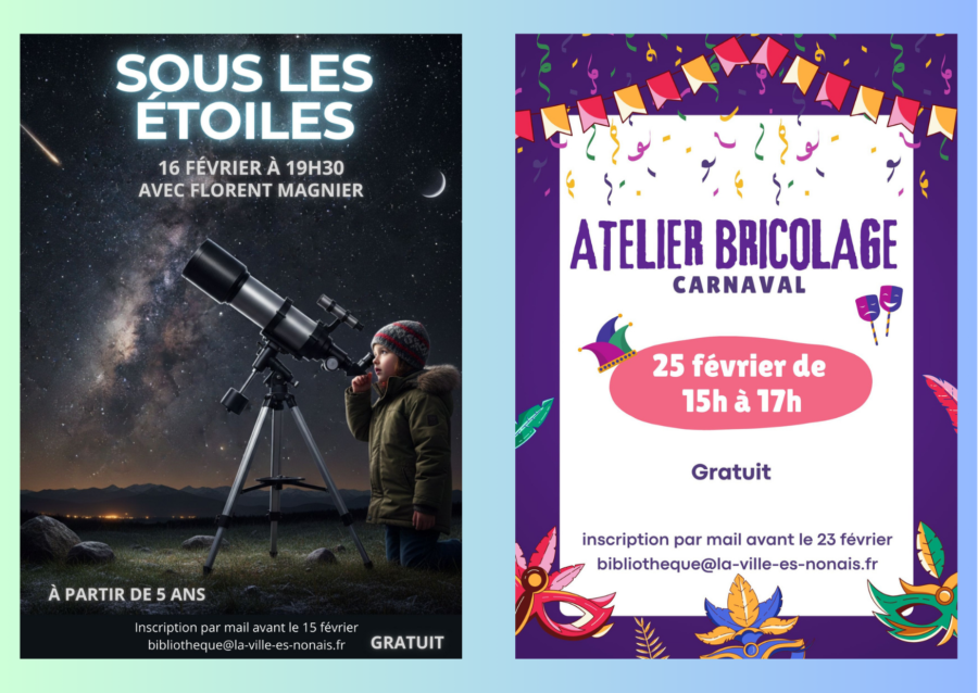Bibliothèque : deux ateliers gratuits