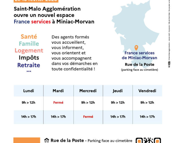 Saint Malo Agglomération ouvre un nouvel espace France Services à Miniac Morvan