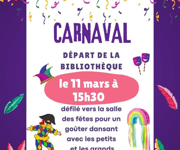 Bibliothèque : défilé carnaval