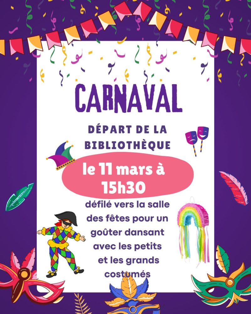 Bibliothèque : défilé carnaval