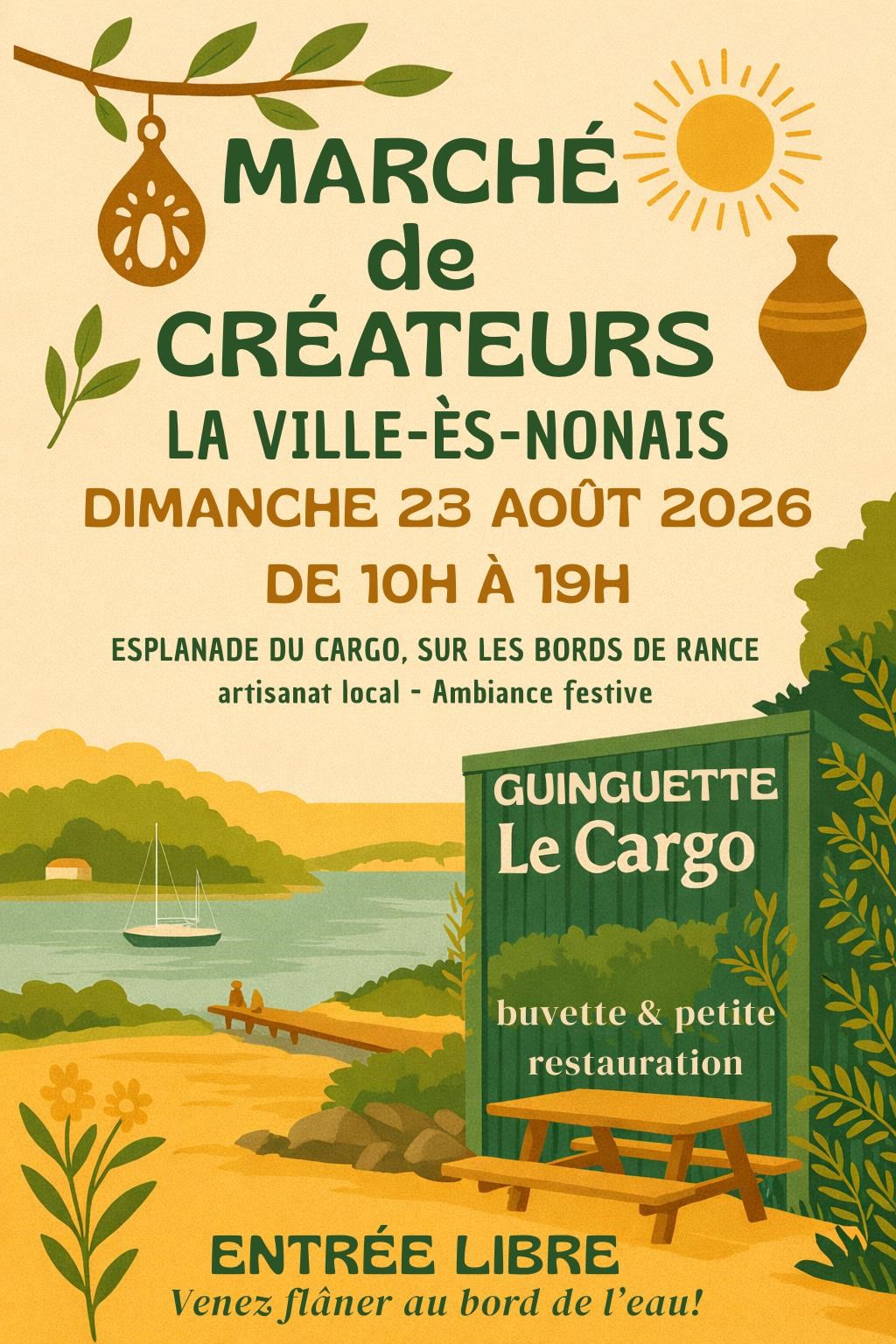 Marché des créateurs à La Ville es Nonais