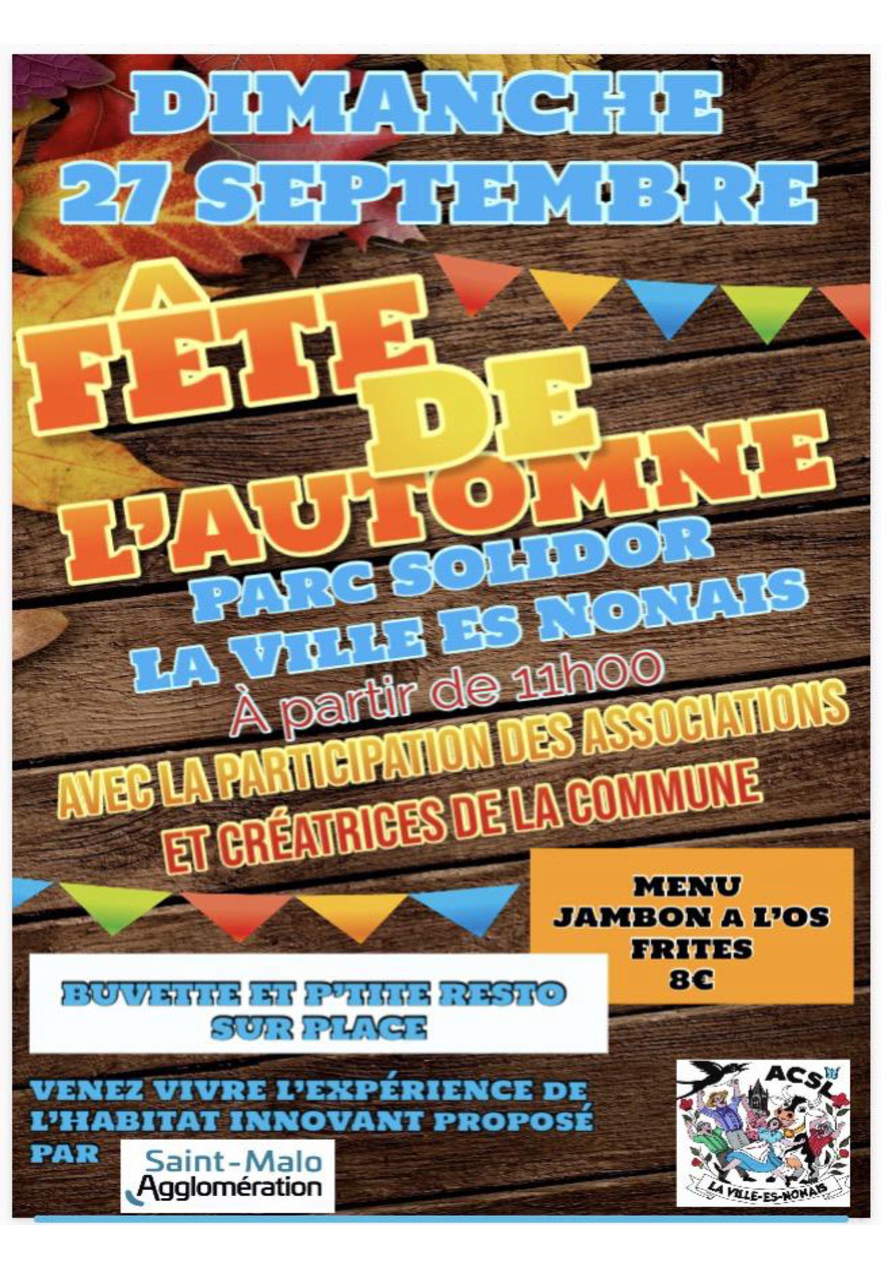 Fête de l&rsquo;Automne 27 septembre 2026