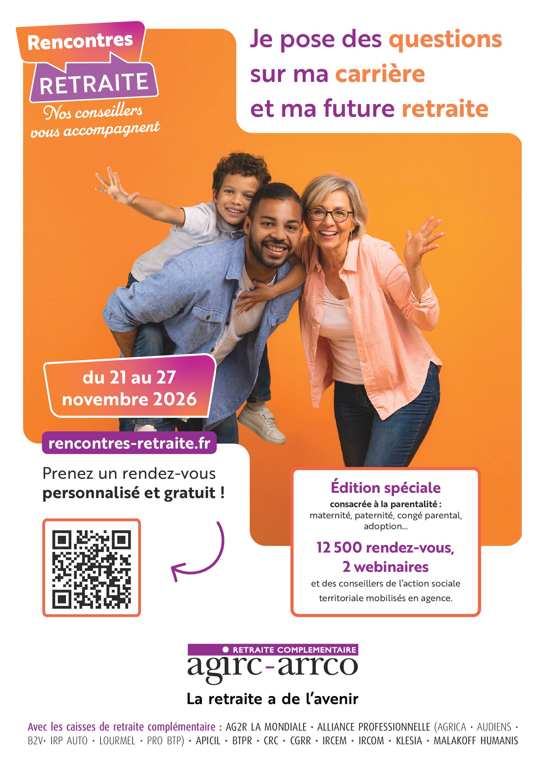 L’Agirc-Arrco organise une édition spéciale des Rencontres retraite dédiée à la parentalité